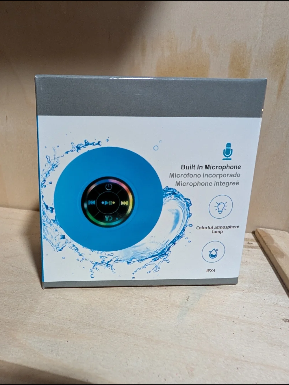Portable Bluetooth Speaker with Colorful LED - Blue - Picture 1 of 2